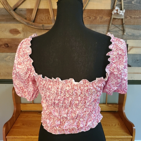 Shein Off The Shoulders Floral Top - Picture 6 of 7
